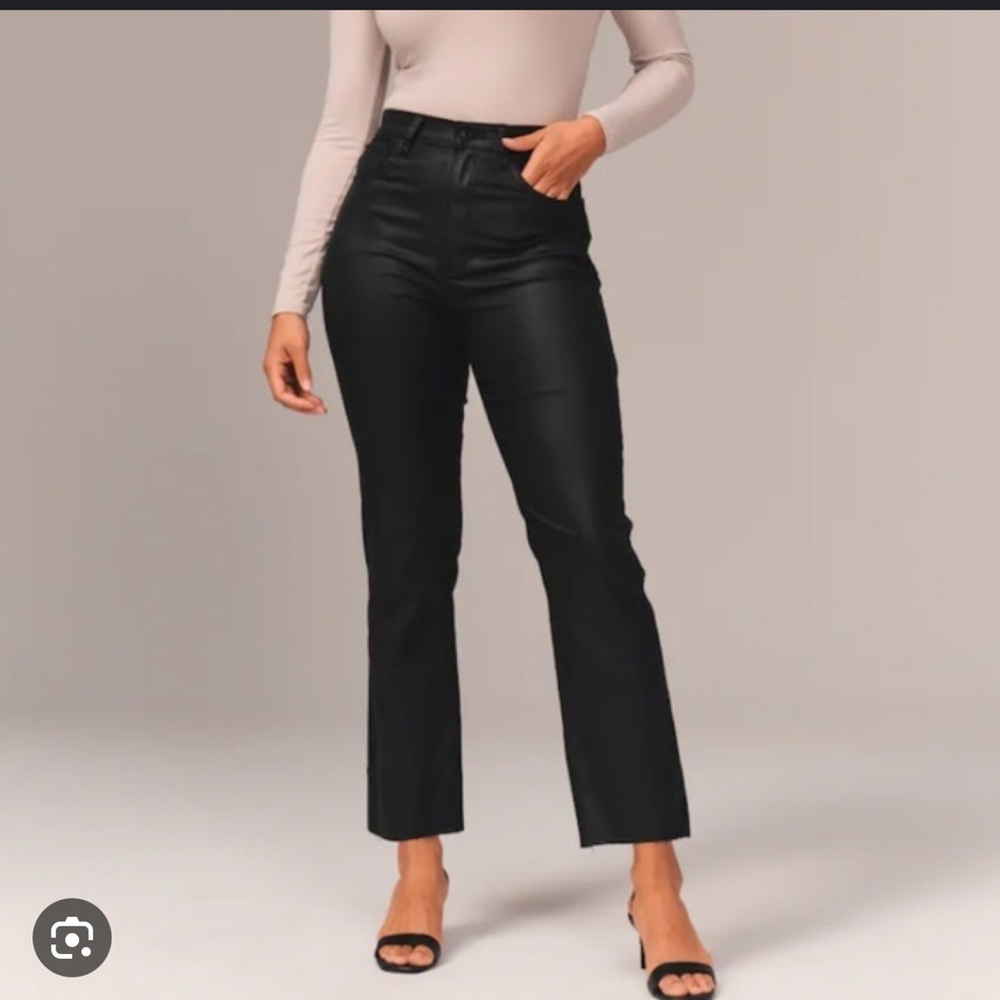 Abercrombie leather coated pants